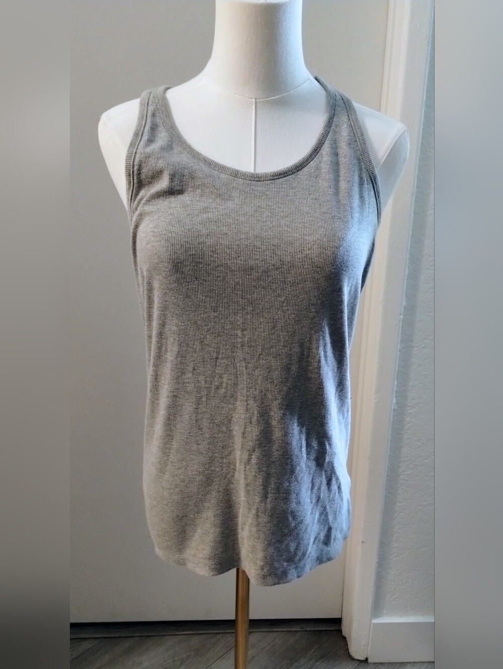 Gap Classic Ribbed Tank Top - Gray